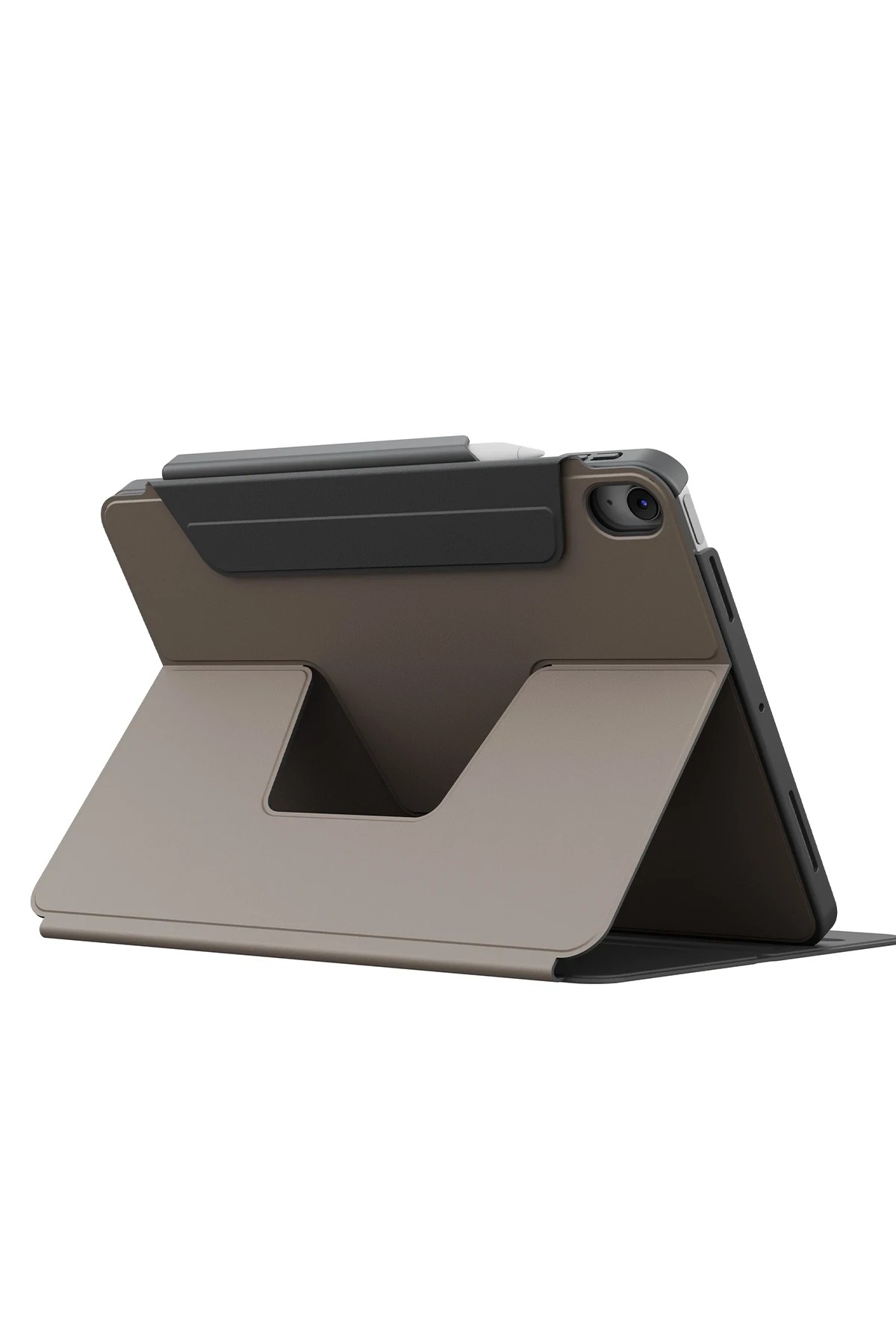 Uniq iPad Rovus Snapmount 360 Derece Dönebilen Manyetik Tablet Kılıf - Gri