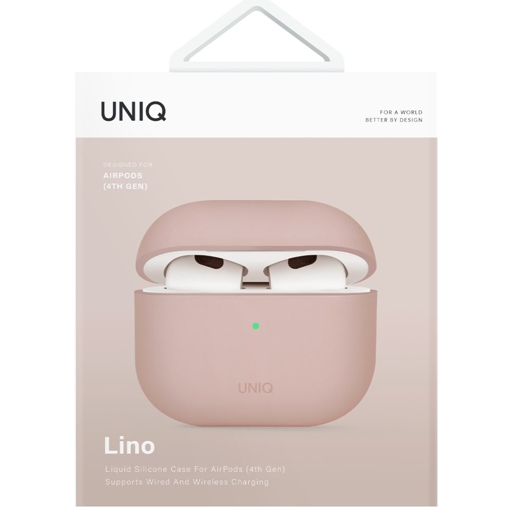 Uniq Airpods 3 (3.nesil) Lino Silikon Kılıf - Pembe