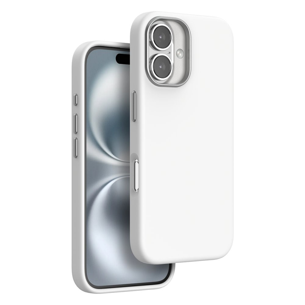 DamperGlass Premium Liquid Silikon MagCase - iPhone 16  - Beyaz