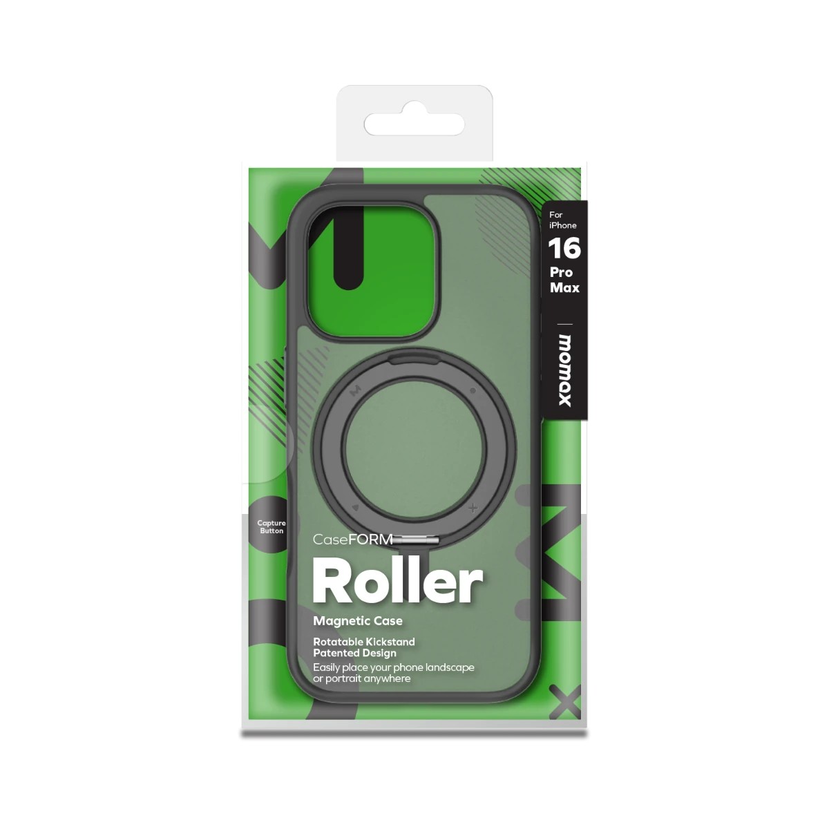 MOMAX Roller CaseForm Magnetic Case iPhone 16 Pro Max - Black