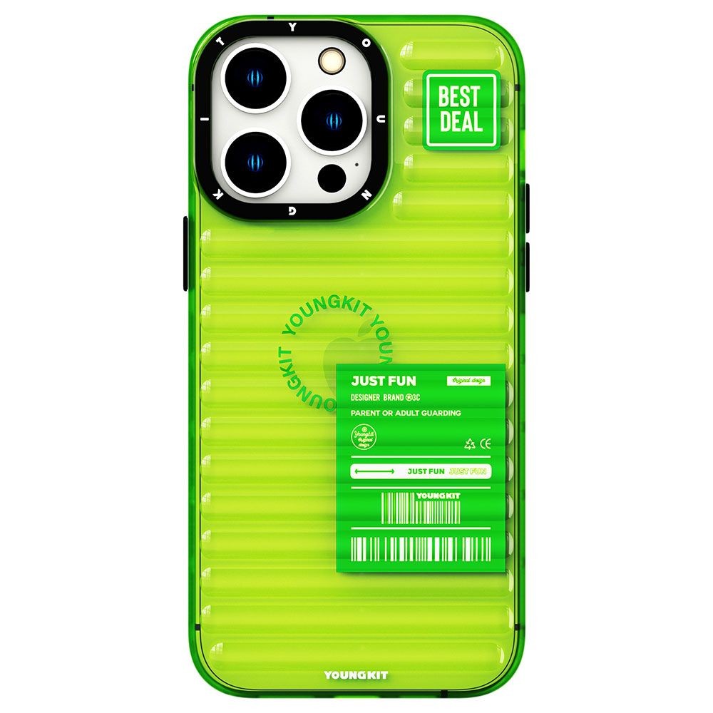 Apple iPhone 14 Pro Max Kılıf Şeffaf Renkli Tasarım YoungKit Fluorite Serisi Kapak