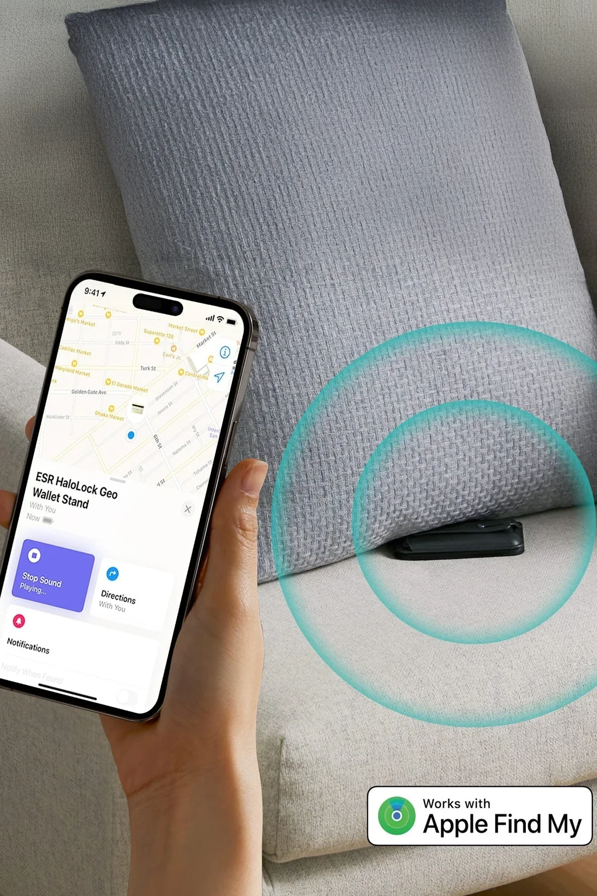 ESR HaloLock Geo Apple Find My Destekli Stant Özellikli Magsafe Kartlık 