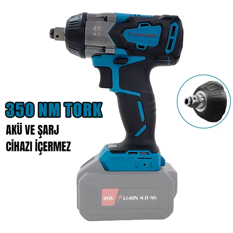 KÖMÜRSÜZ AKÜLÜ SOMUN SIKMA VE TORKLU VİDALAMA 1/2'' 20V 2.0Ah /4.0Ah