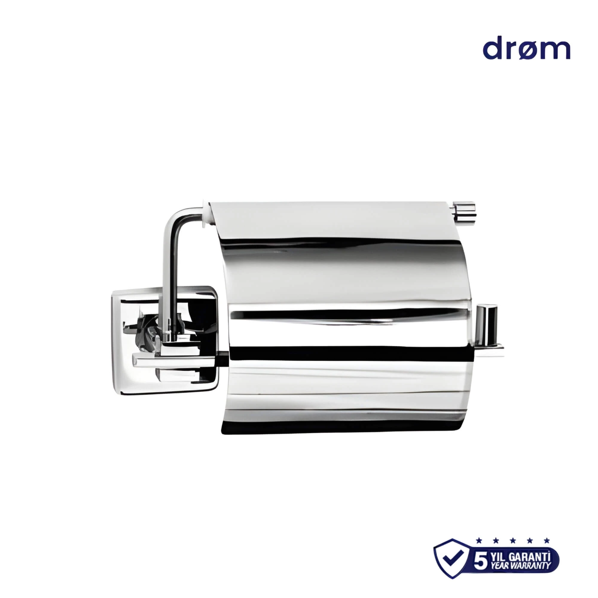 Luxe Geniş Kapaklı Tuvalet Kağıtlığı Krom 5 Yıl Garantili