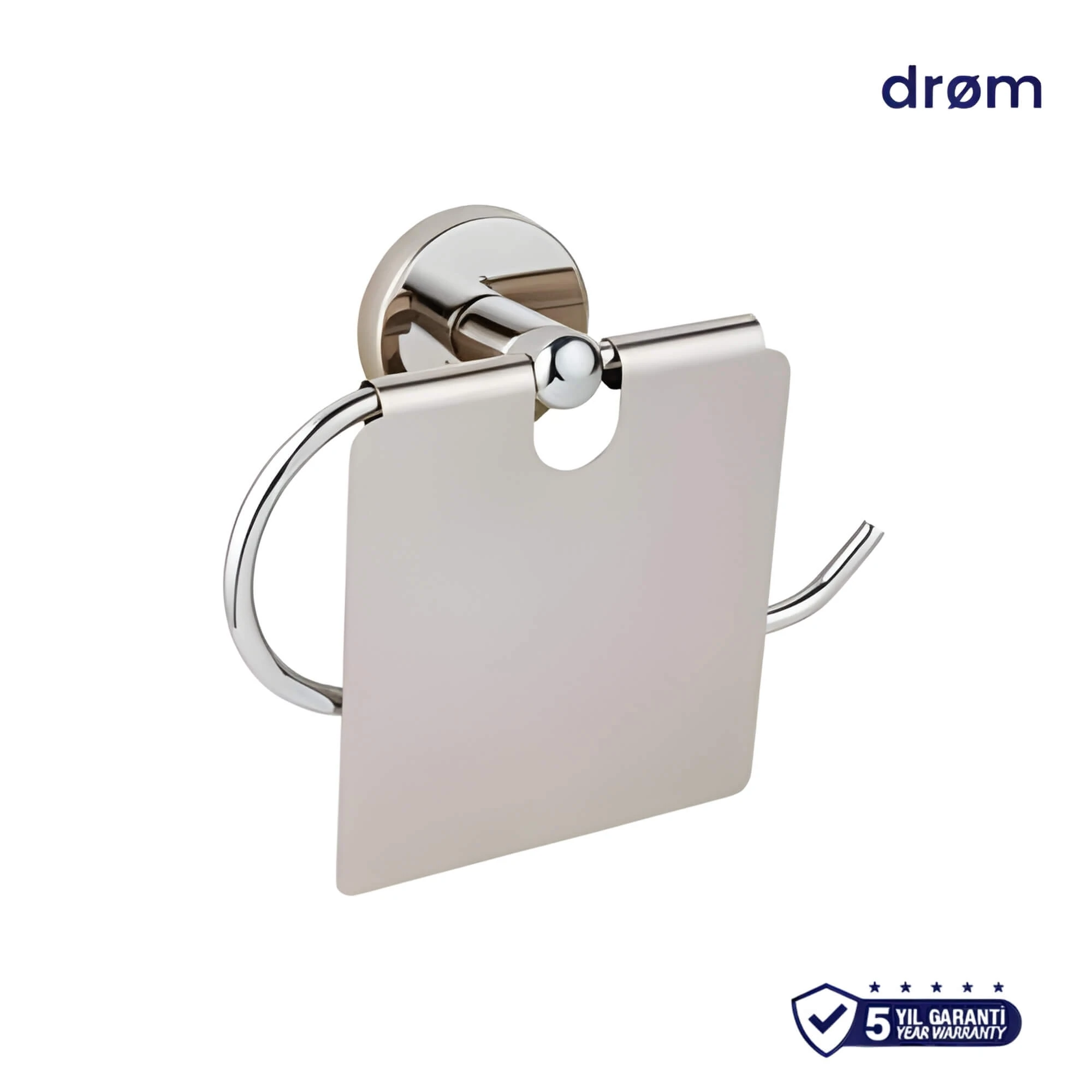 Prima Geniş Kapaklı Krom Tuvalet Kağıtlığı 2 Yıl Garantili