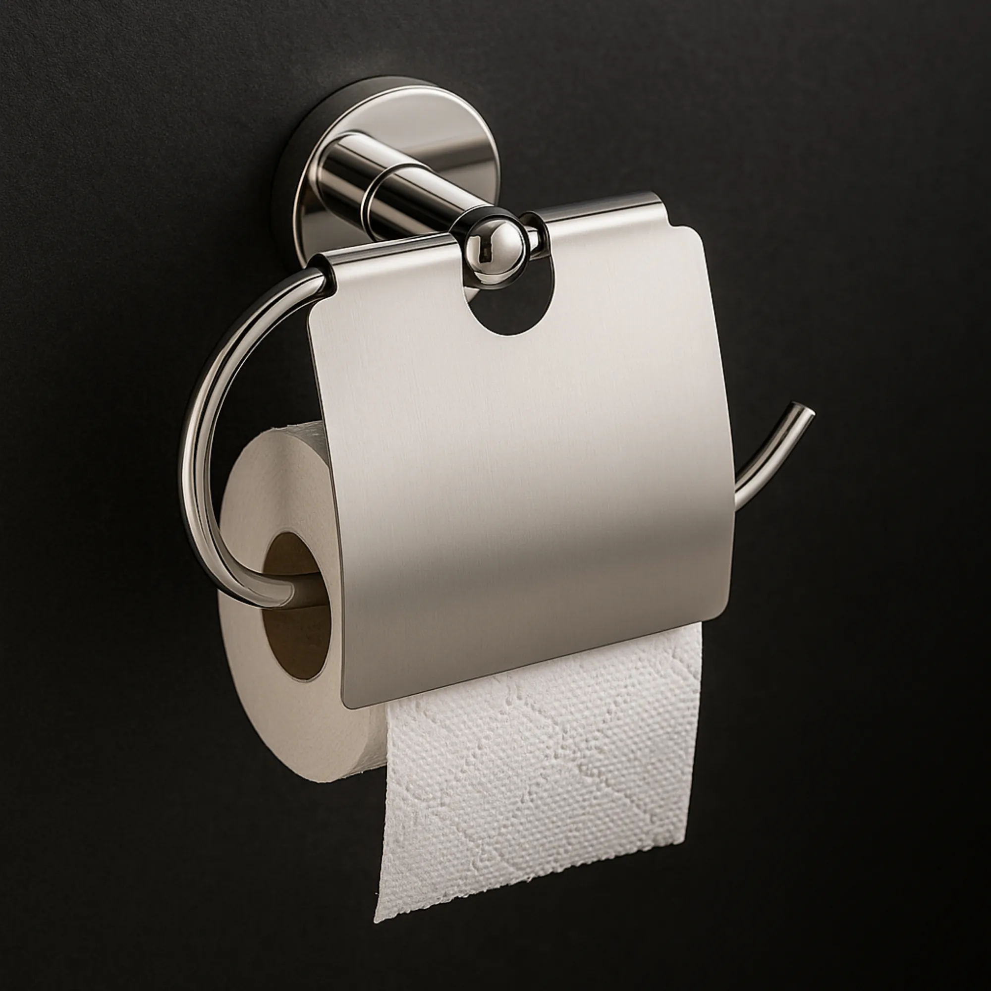 Prima Geniş Kapaklı Krom Tuvalet Kağıtlığı 2 Yıl Garantili