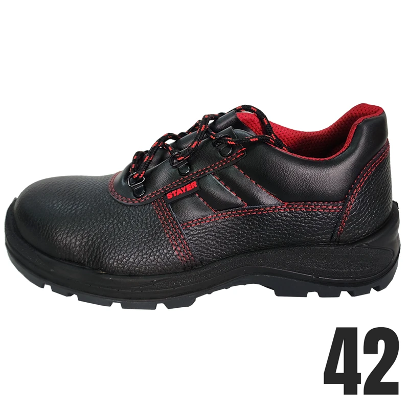 Baskılı Deri Çelik Burun Ve Çelik Arataban Ayakkabı