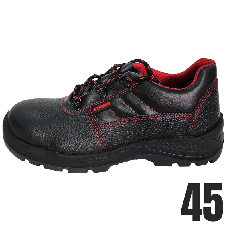 Baskılı Deri Çelik Burun Ve Çelik Arataban Ayakkabı