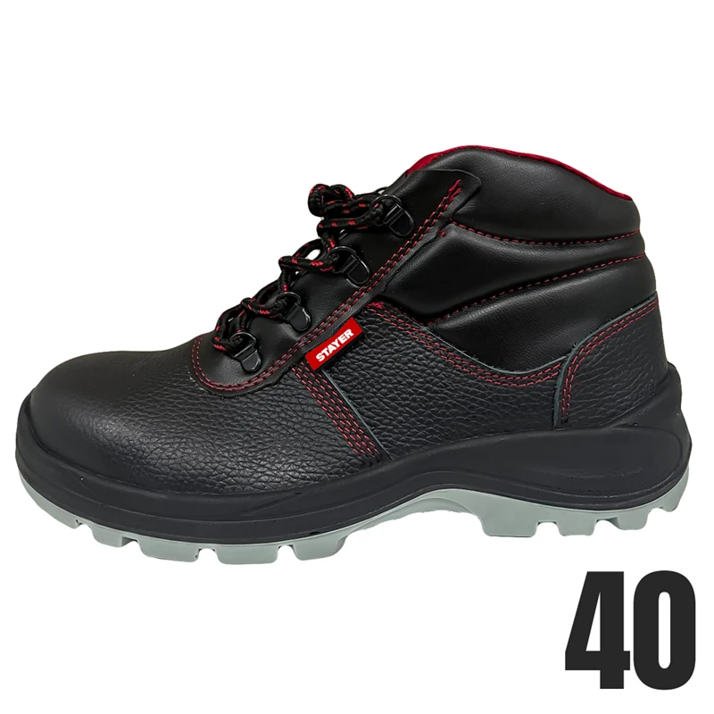 Baskılı Deri Çelik Burun ve Çelik Arataban Bot Çift Dansite PU-PU Taban