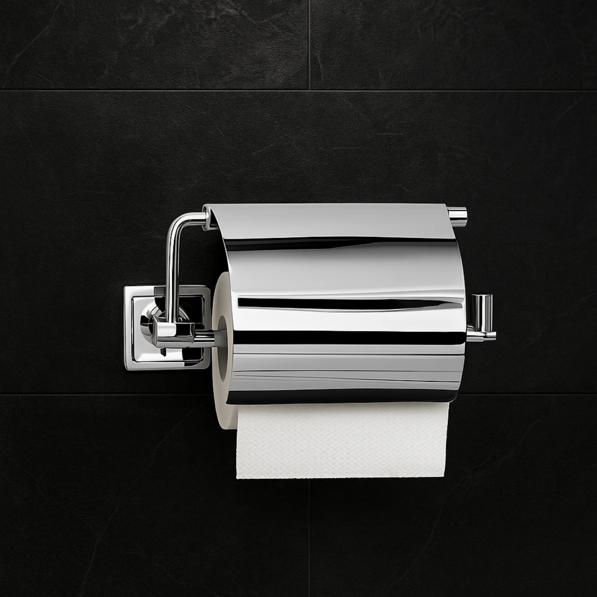 Luxe Geniş Kapaklı Tuvalet Kağıtlığı Krom 5 Yıl Garantili