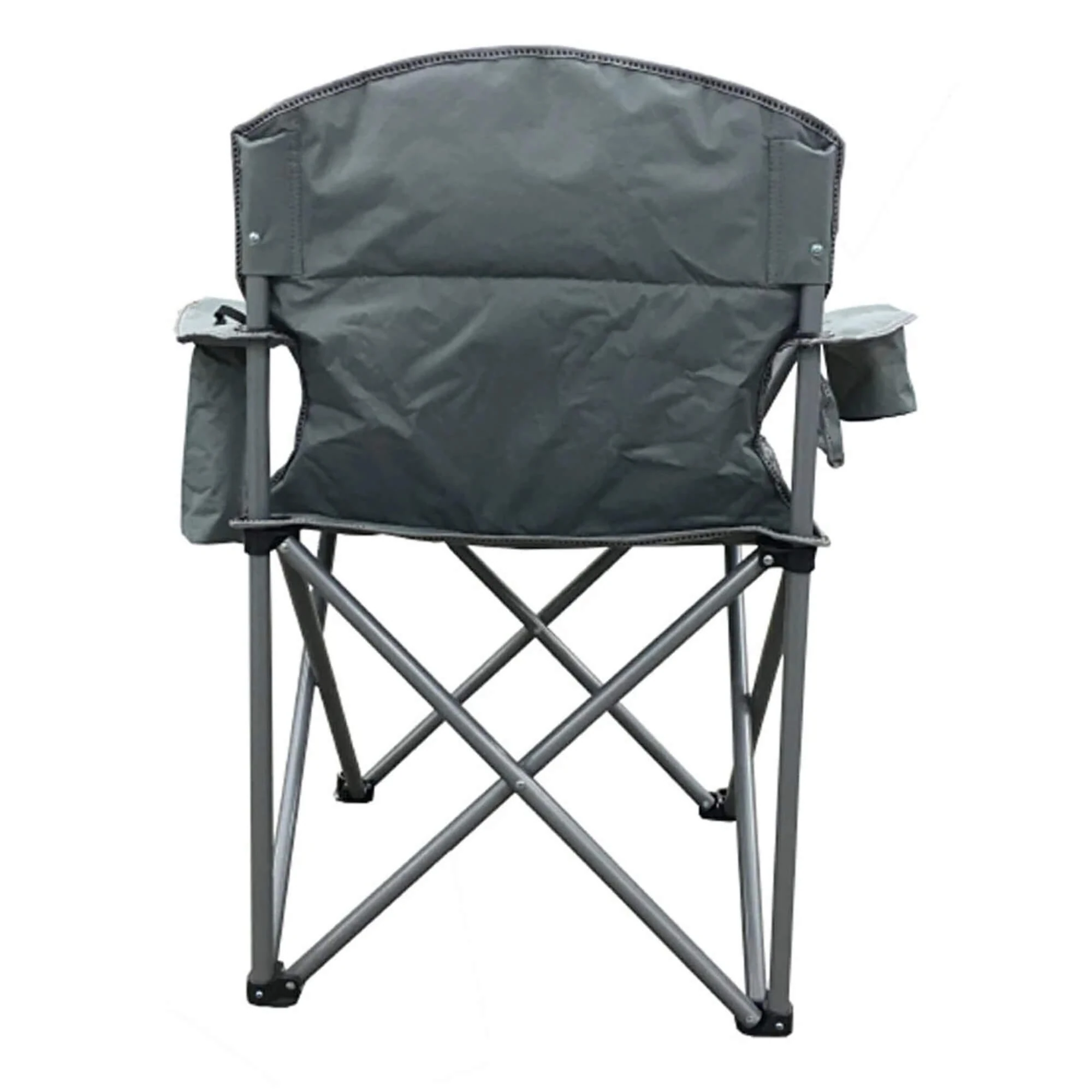 Kamp Sandalyesi Buz Çantalı Siyah Gri