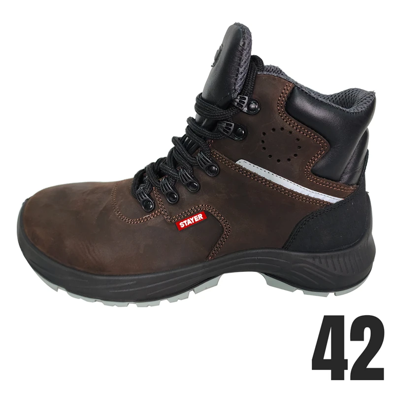 İŞ GÜVENLİĞİ BOTU Crazy Deri Kompozit Burun Çift Dansite PU-PU Taban