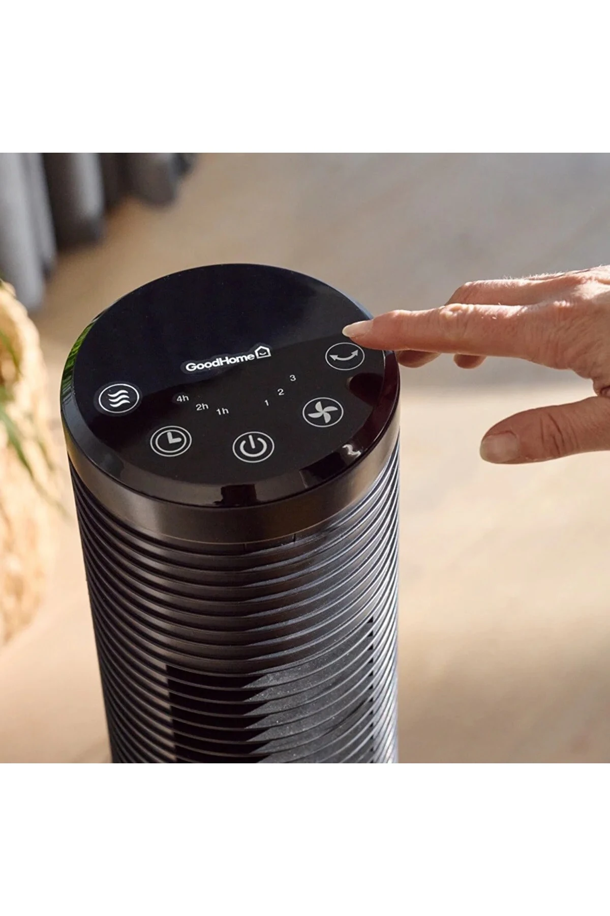 Kule Tipi Kumandalı Siyah Vantilatör 45w