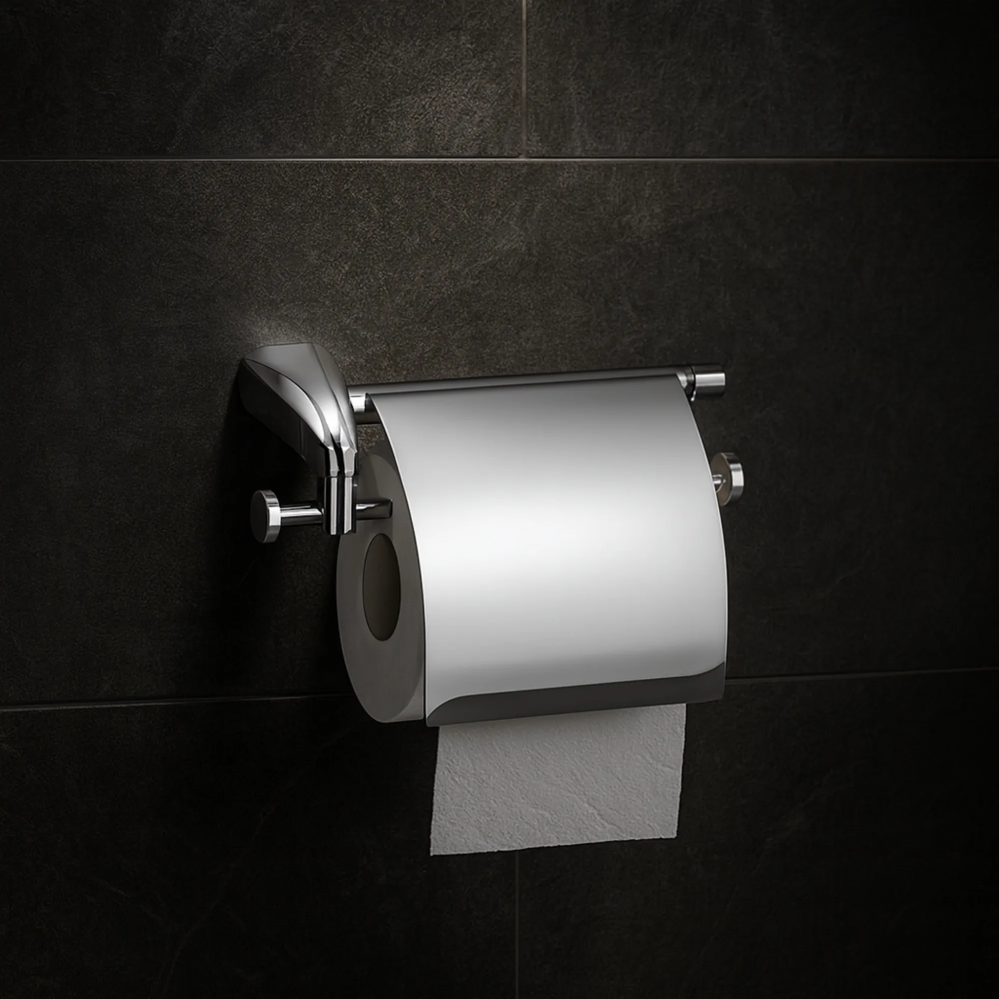 Eleganza Geniş Kapaklı Tuvalet Kağıtlığı Krom 5 Yıl Garantili