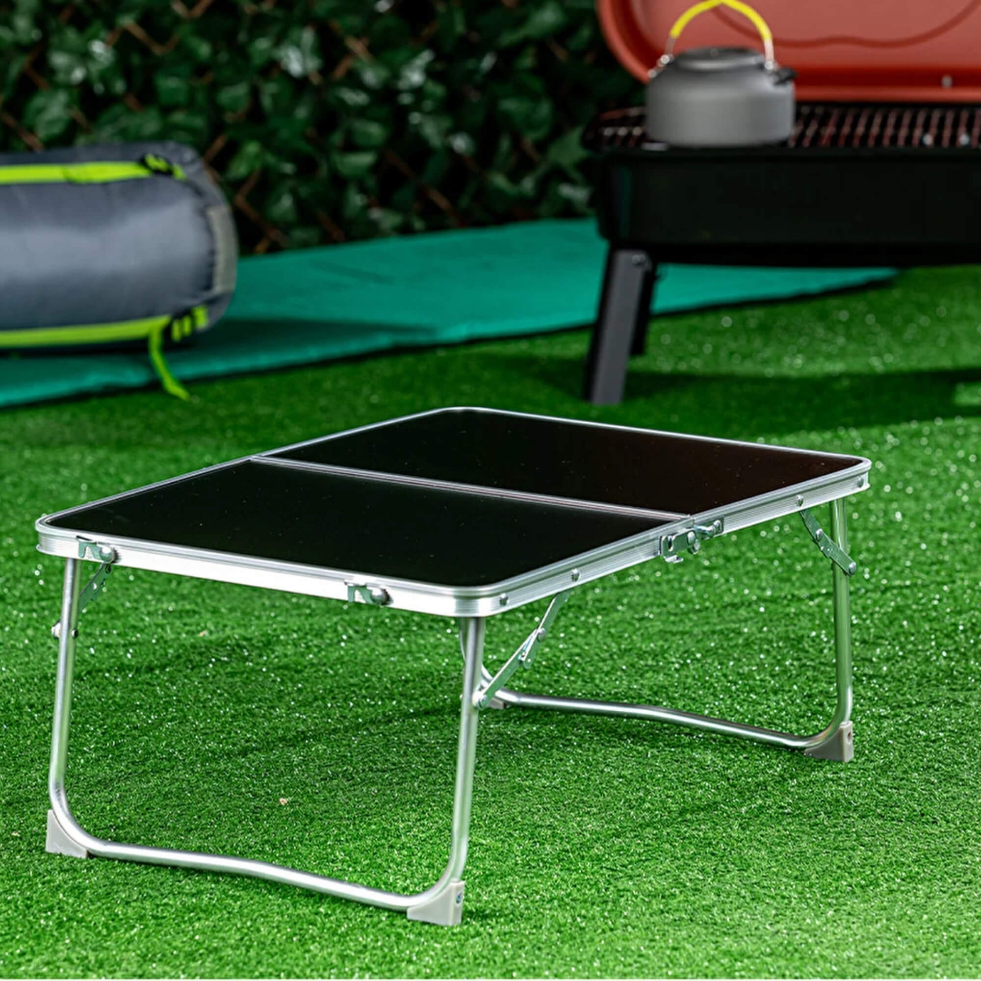 Katlanır Siyah Kamp Masası 60x40 cm