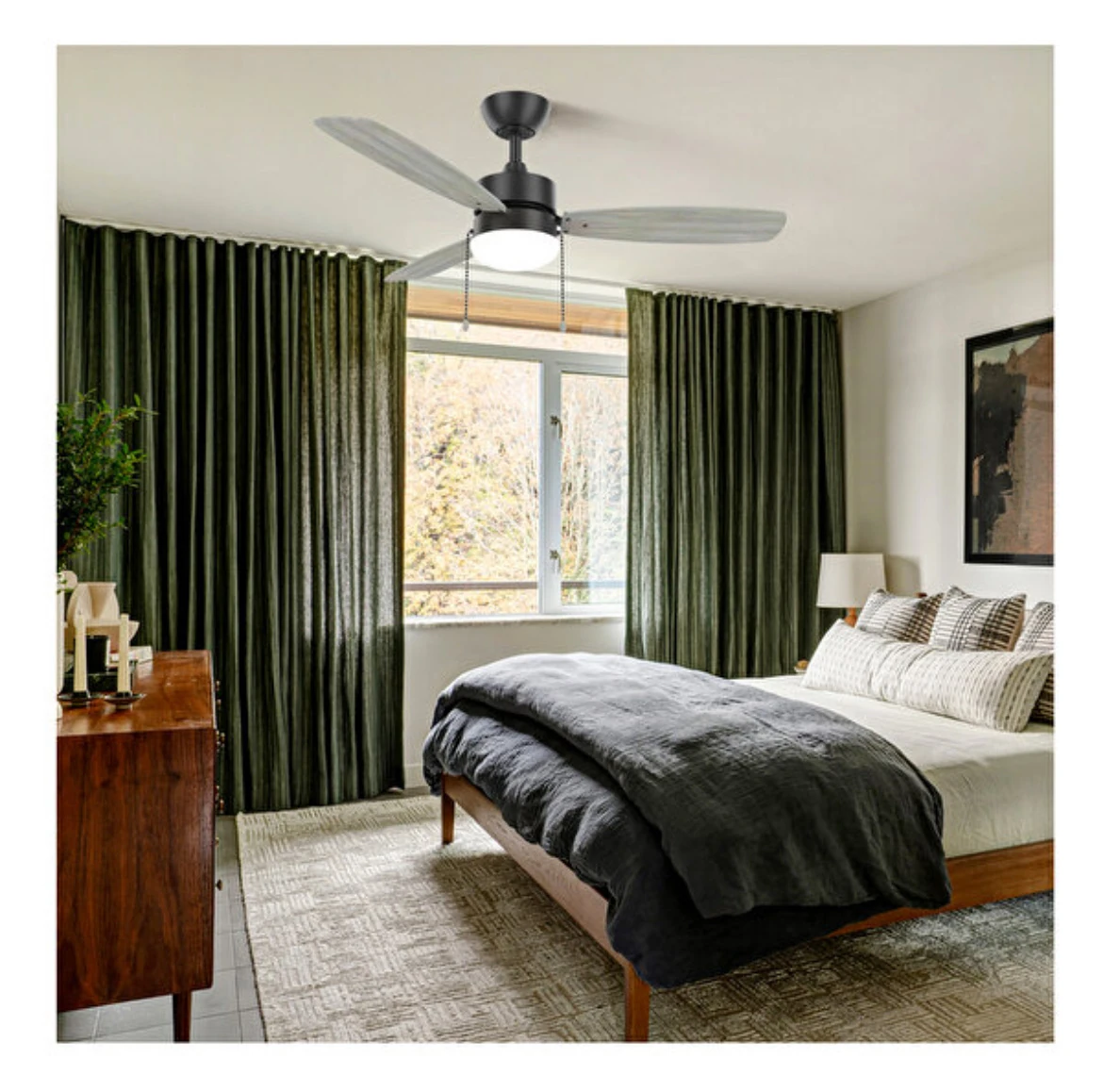 Navex 3 Kanatlı Led Siyah 111Cm Tavan Vantilatörü