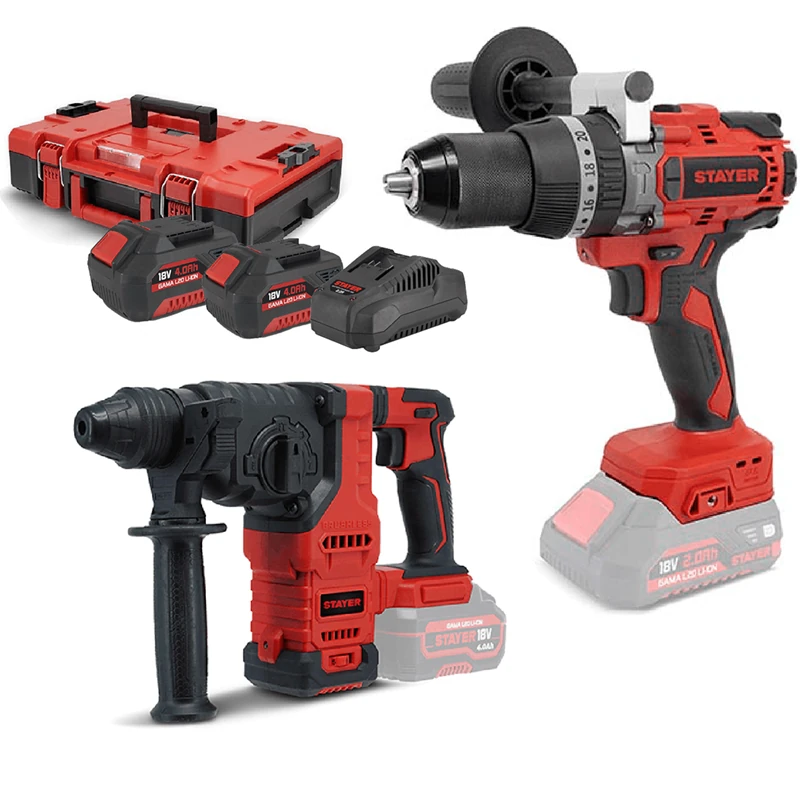 2 Lİ SET - AKÜLÜ MATKAP VE KIRICI DELİCİ ( PBL80L2024 + HDBCOMPACT )