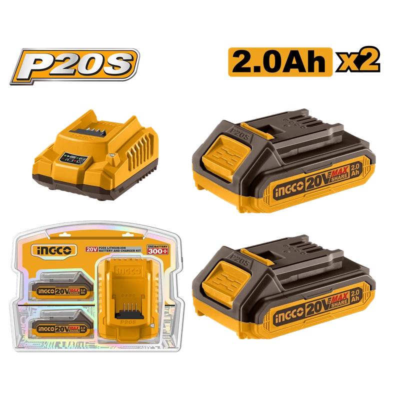 Li-ion Akü ve Şarj Cihazı Seti 20V 2.0Ah