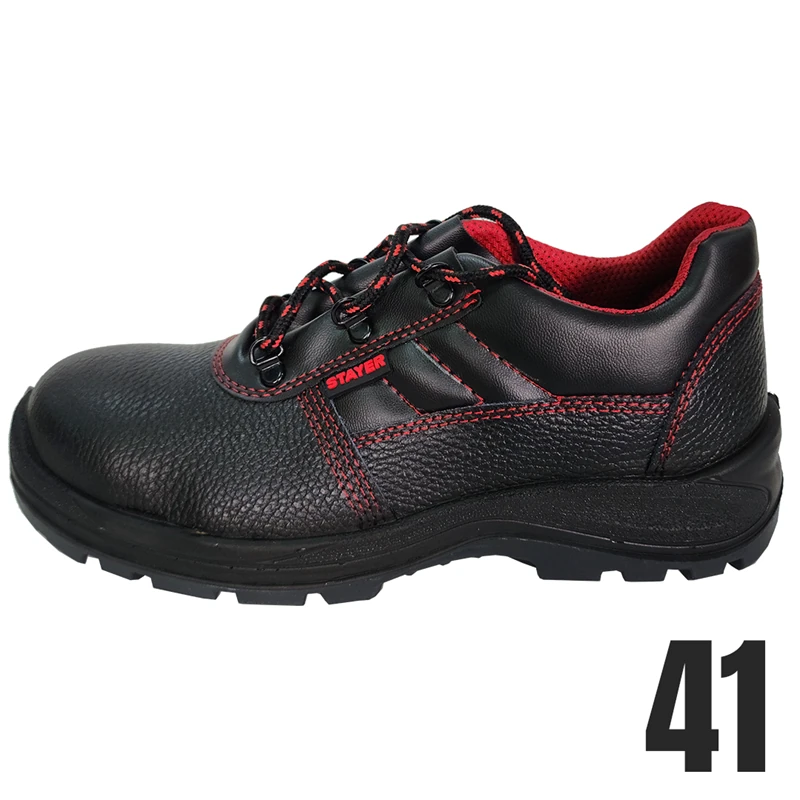 Baskılı Deri Çelik Burun Ve Çelik Arataban Ayakkabı