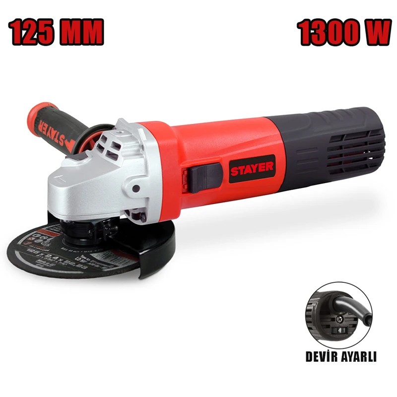 DEVİR AYARLI AVUÇ TAŞLAMA 125mm 1300W