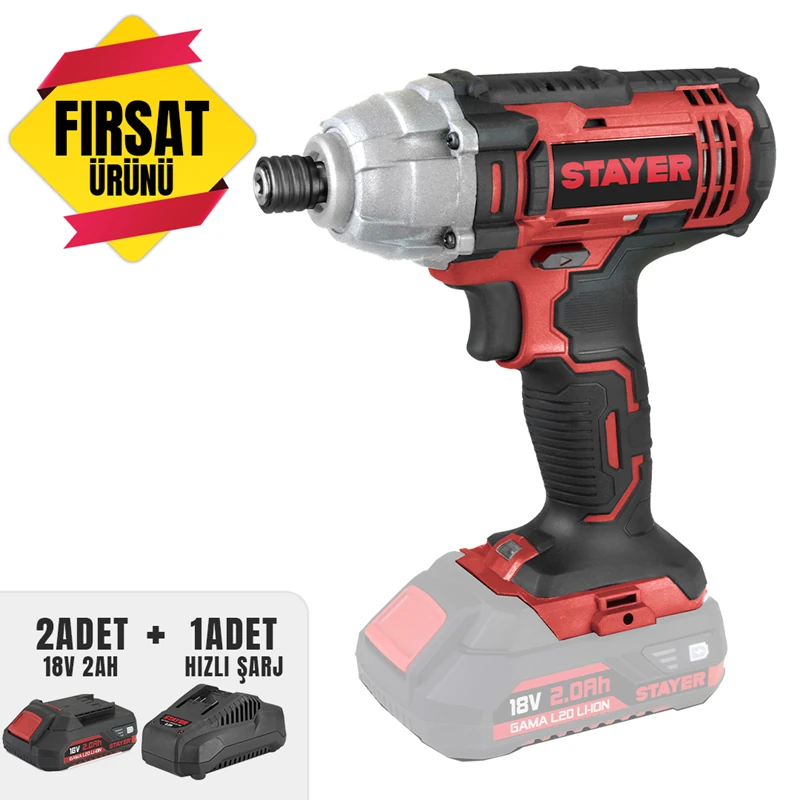 AKÜLÜ TORKLU VİDALAMA  1/4'' 18V Li-ion (2 adet YS-12575-2.AH AKÜ) + (YS-12578-ŞARJ CİHAZI)