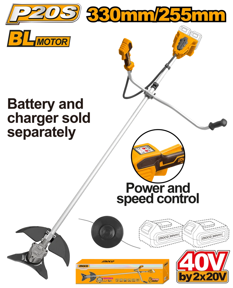 Li-ion Akülü Tırpan 2x20V 2.0Ah