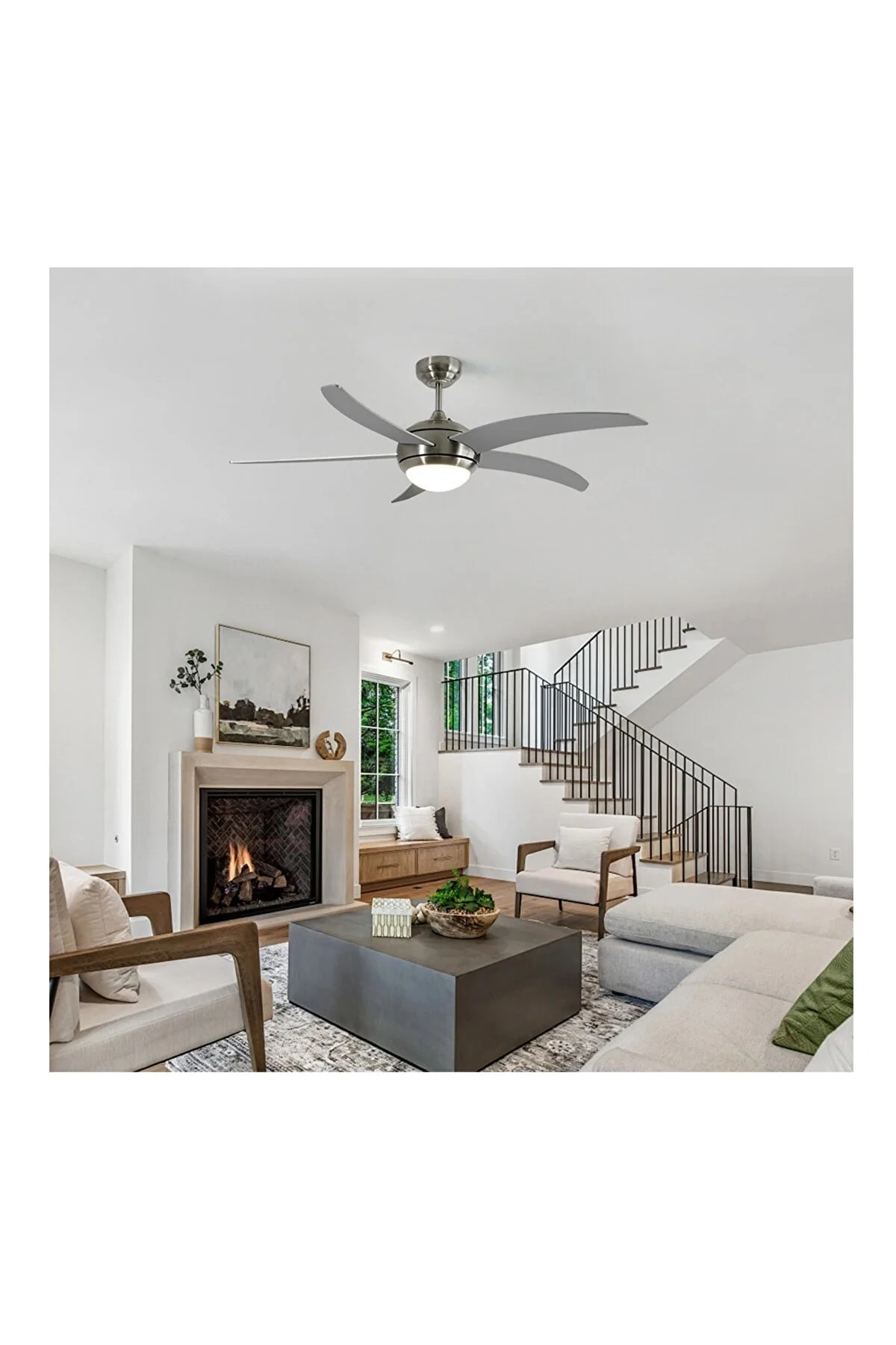 Hunkie Silver 5 Kanat 132 cm Uzaktan Kumandalı Tavan Vantilatörü