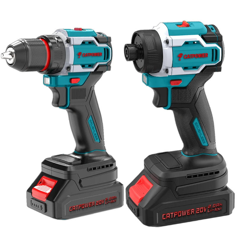 KÖMÜRSÜZ Li-iON AKÜLÜ 2'Lİ KOMBO SET - MATKAP VE VİDALAMA 20V 2.0Ah