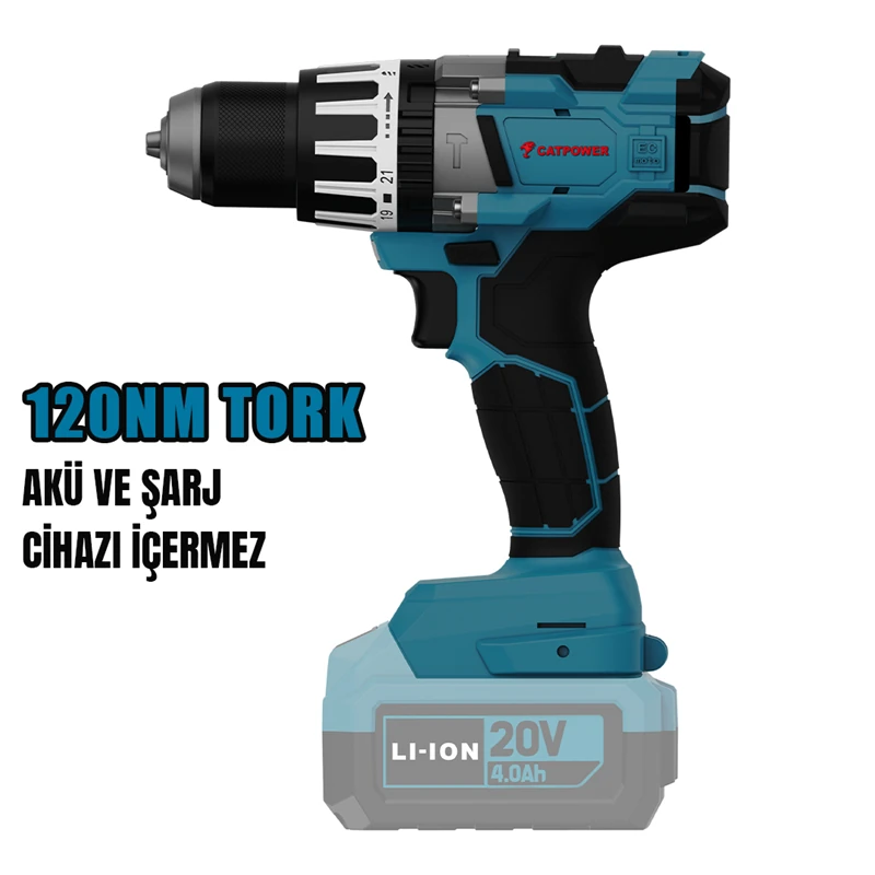 KÖMÜRSÜZ AKÜLÜ DARBELİ VİDALAMA 120NM 13 MM 20V Lİ-İON