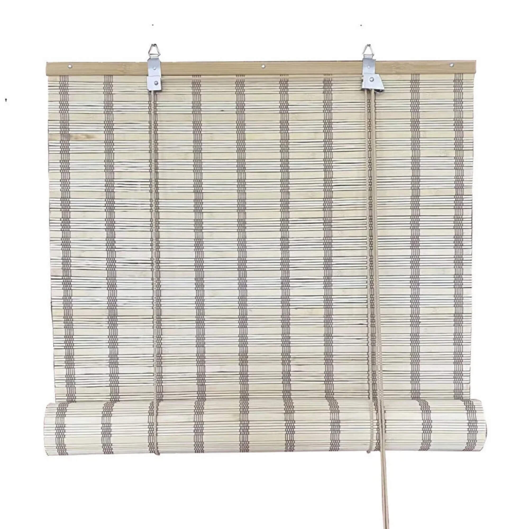 Home Ahşap Bambu Stor Perde Alaçatı Beyazı