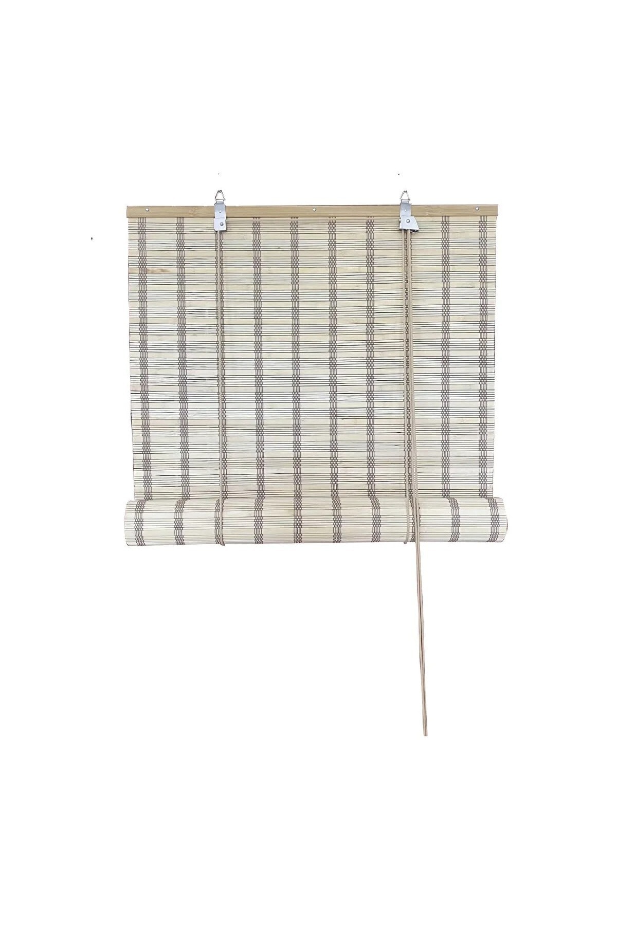 Home Ahşap Bambu Stor Perde Alaçatı Beyazı