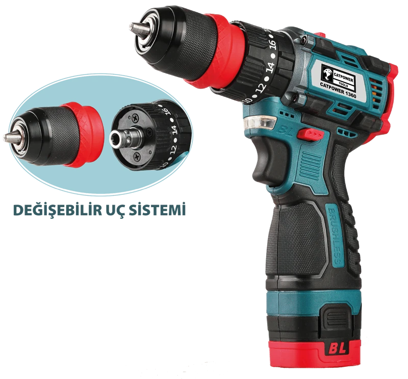 KÖMÜRSÜZ DARBELİ AKÜLÜ VİDALAMA 16V Lİ-İON 2.0Ah