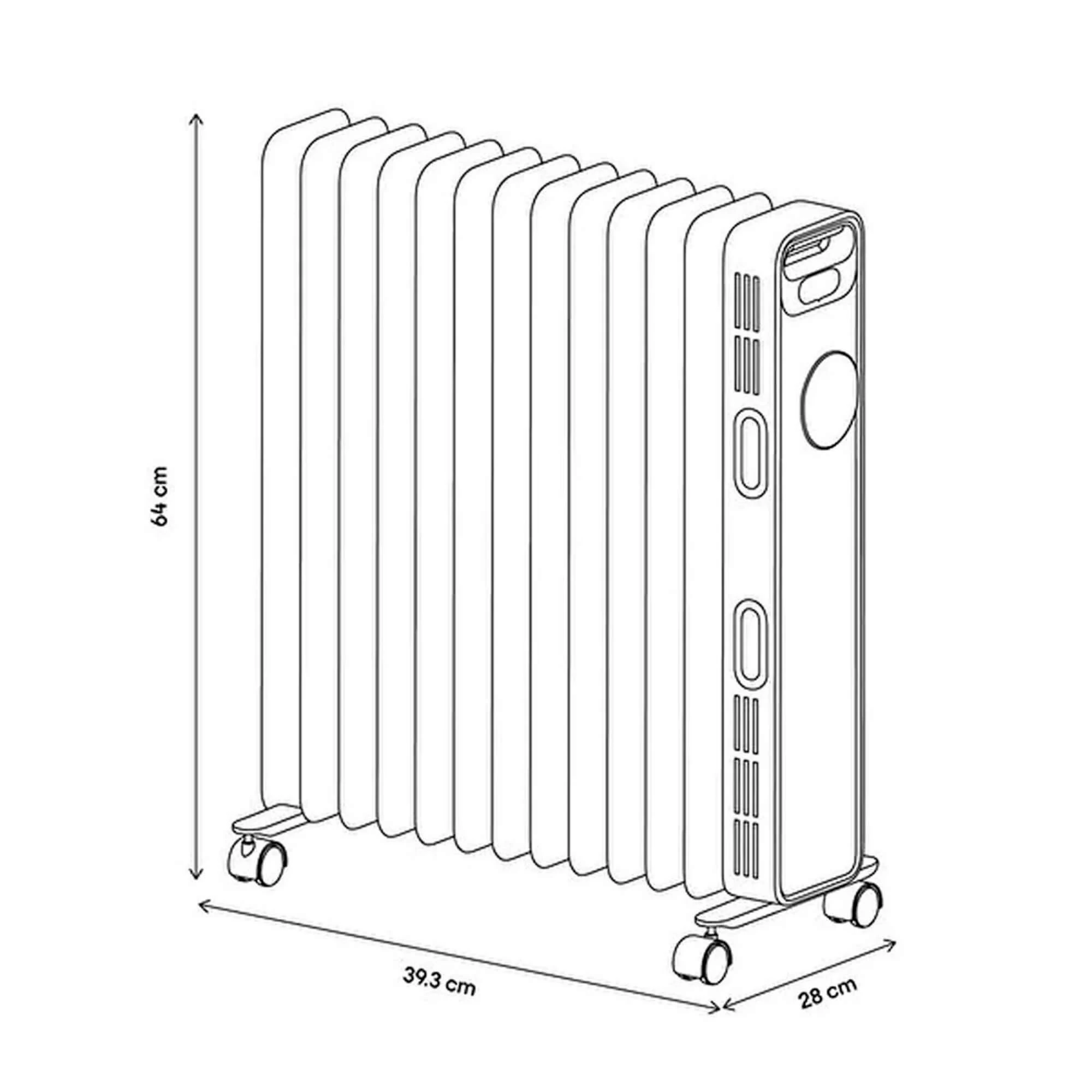 Navex GH Dijital Yağlı Radyatör 9 Dilim 2000w Uzaktan Kumandalı Isıtıcı