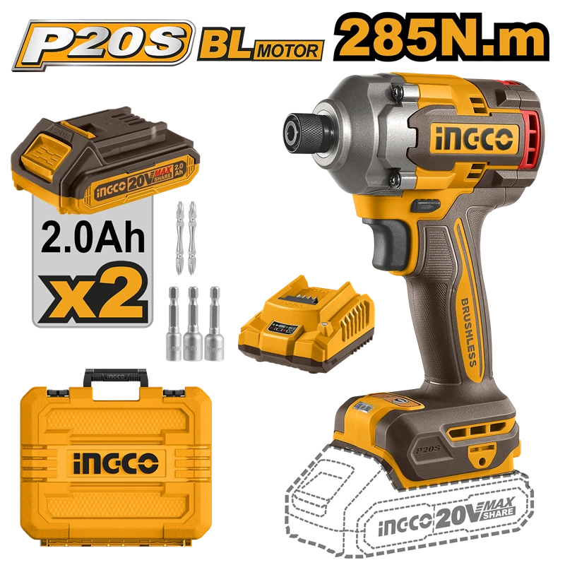 Li-ion Akülü Vidalama Kömürsüz 1/4"" 20V 2.0Ah