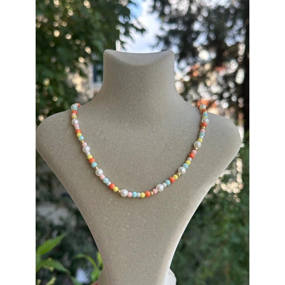 Renkli Boncuk Kolye