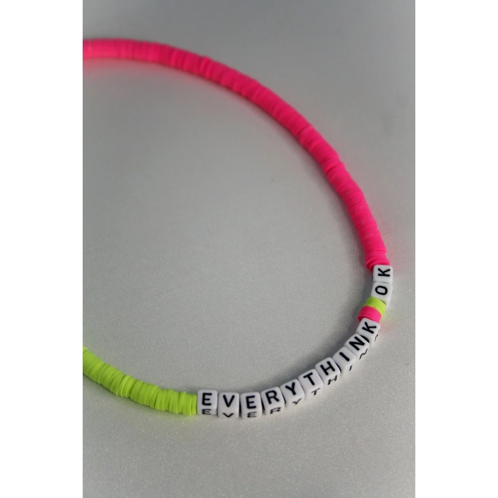 Everythink Ok Yazılı Fimo Kolye