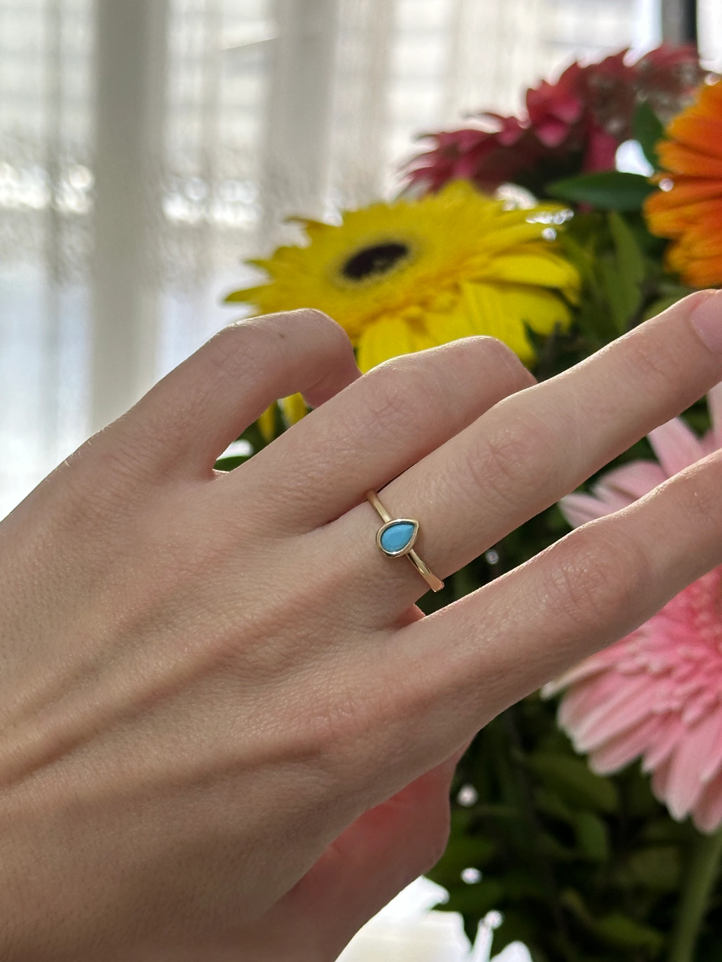 Mavi Damla Taş Yüzük