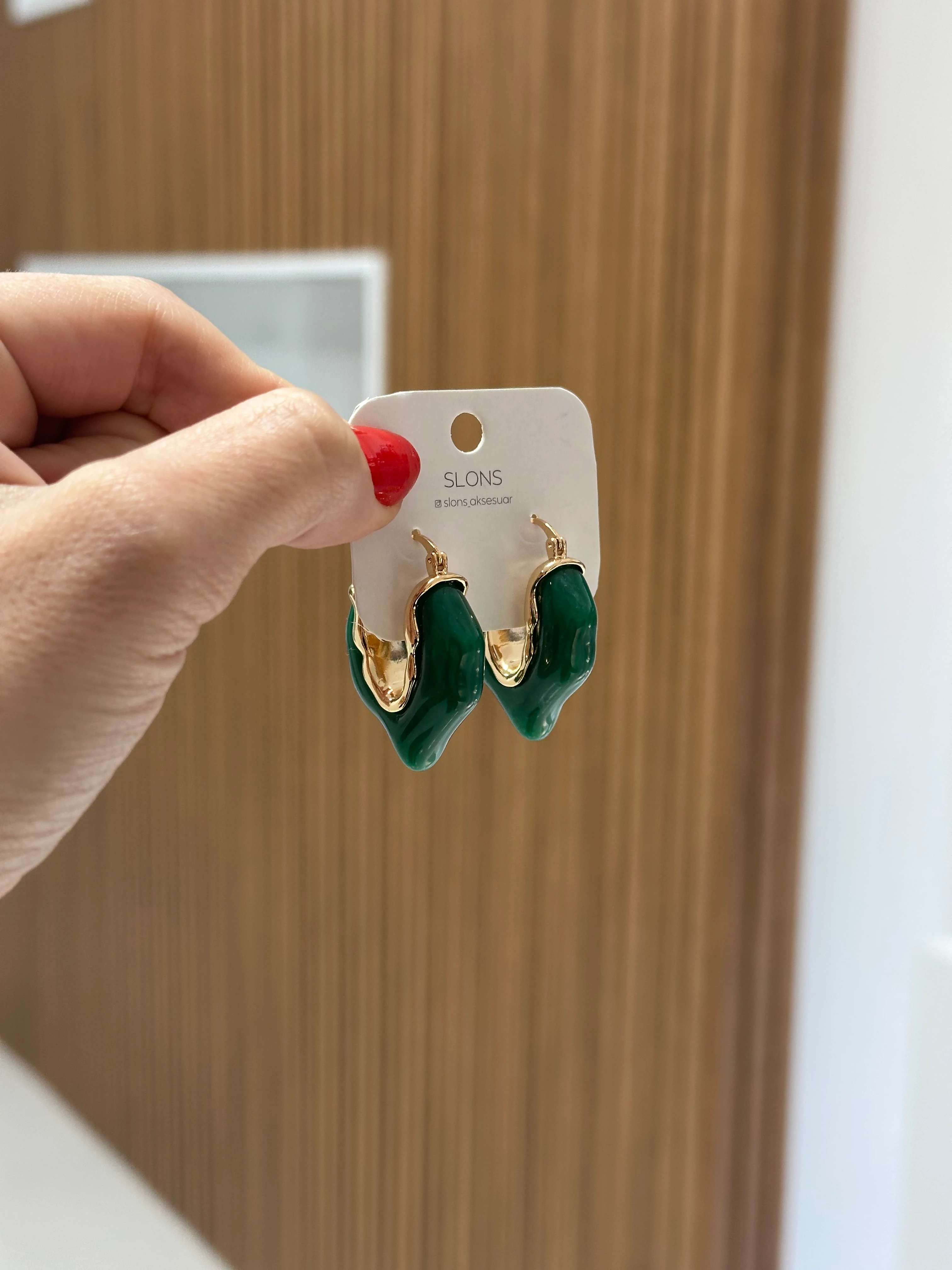 Yeşil Vintage Küpe