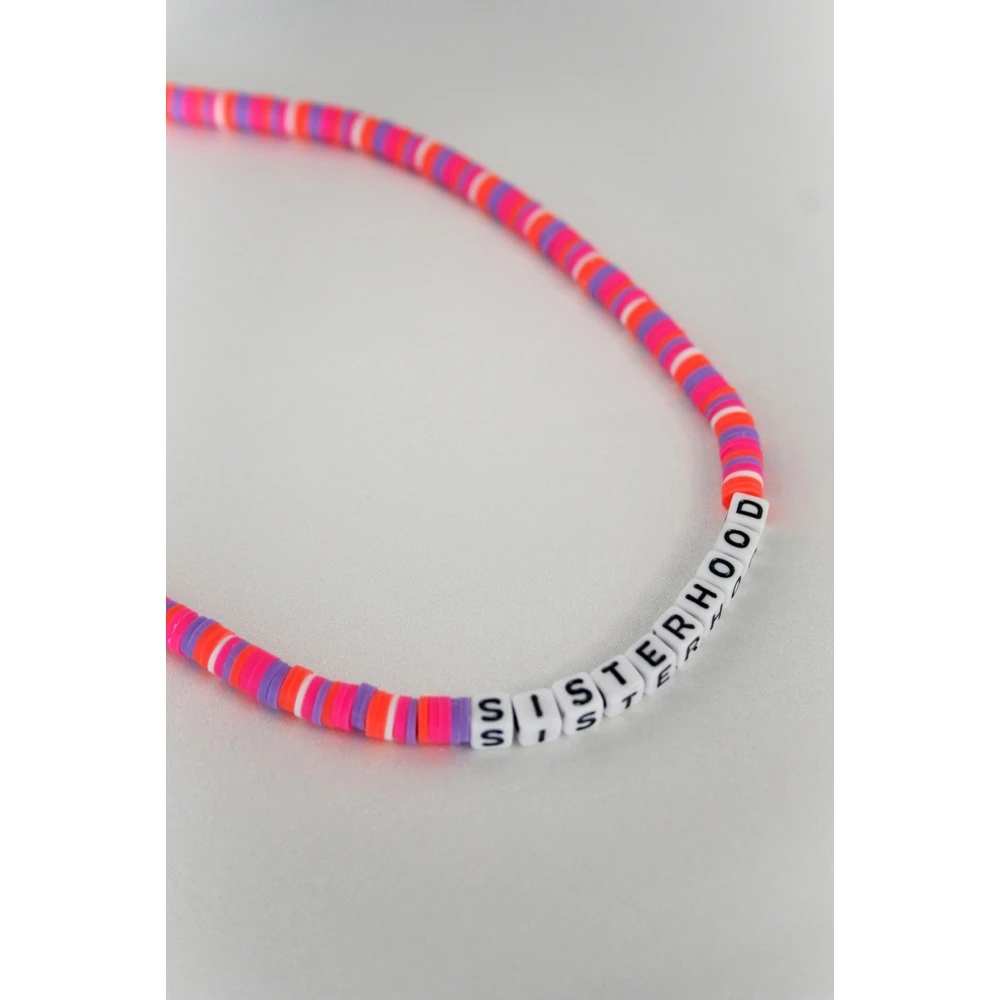 Sisterhood Yazılı Fimo Kolye