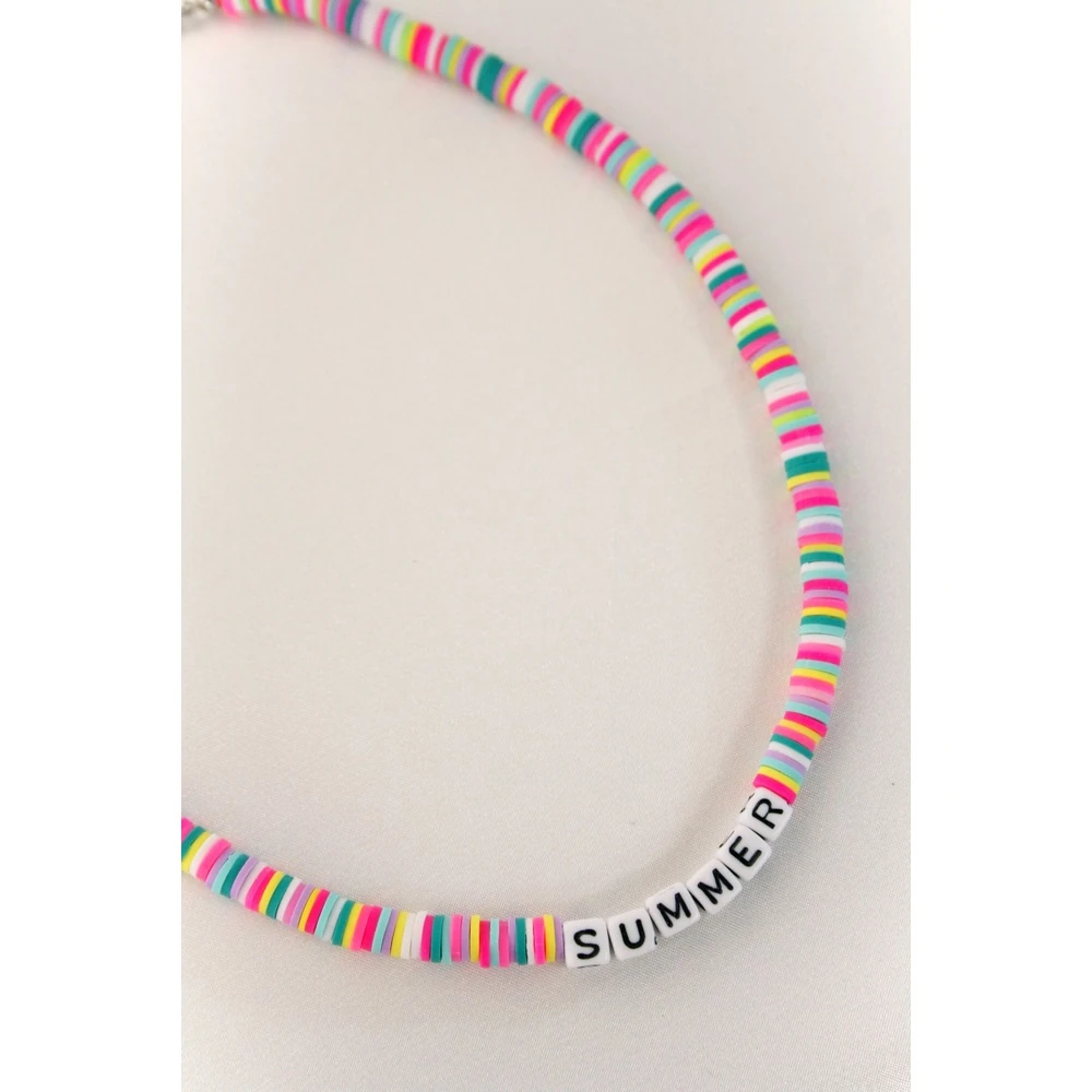 Summer Yazılı Fimo Kolye