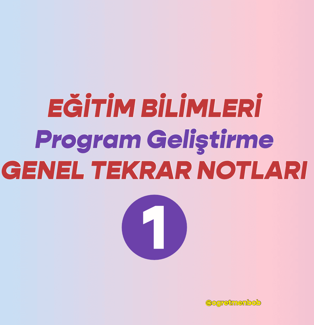 Program Geliştirme Özet Notlar