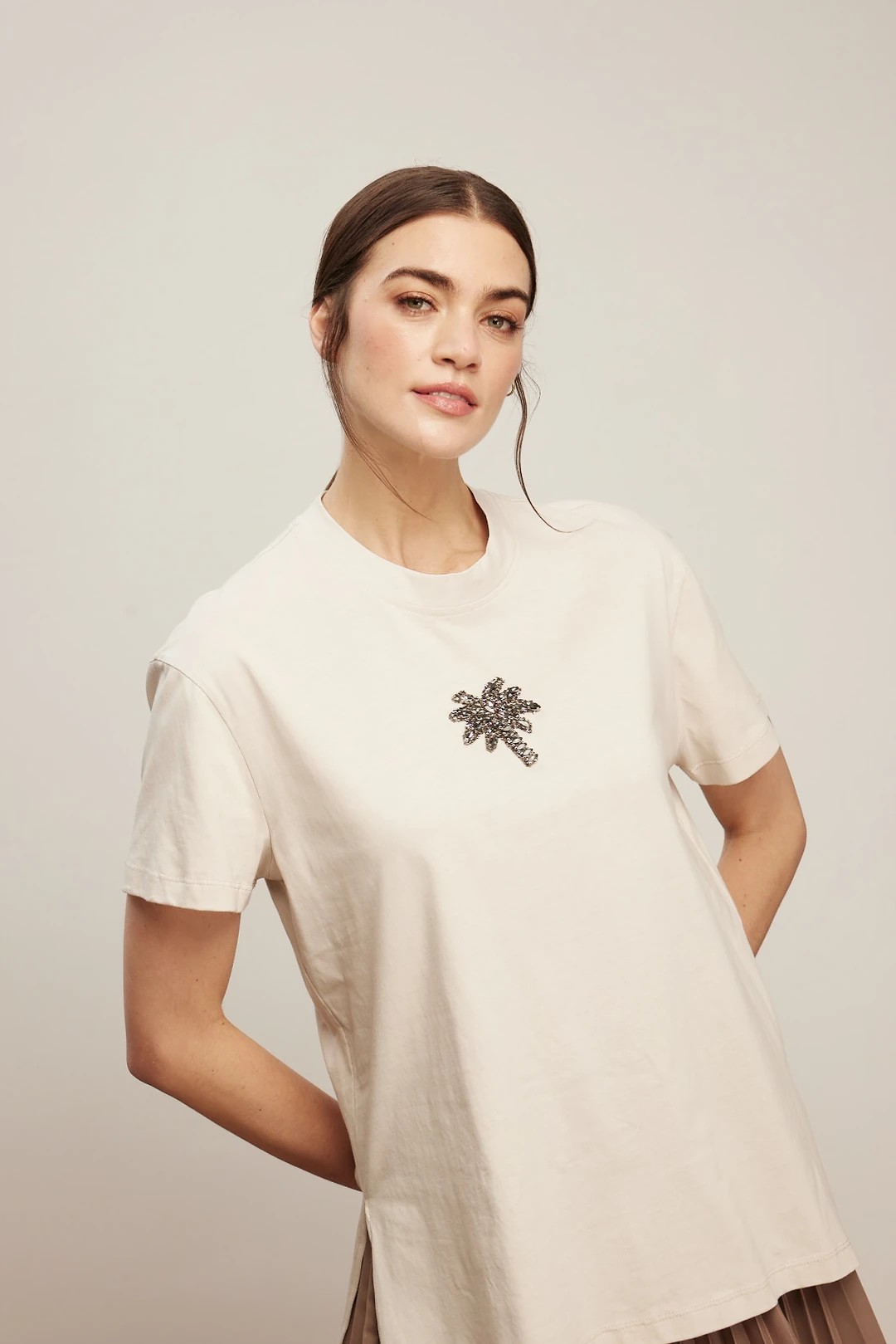 VENÖVE LOLA TSHIRT - KREM