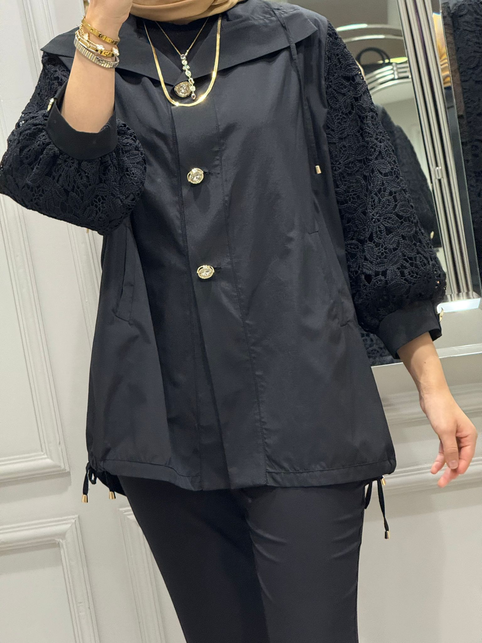 MY 312 KOLU DANTELLİ KAP