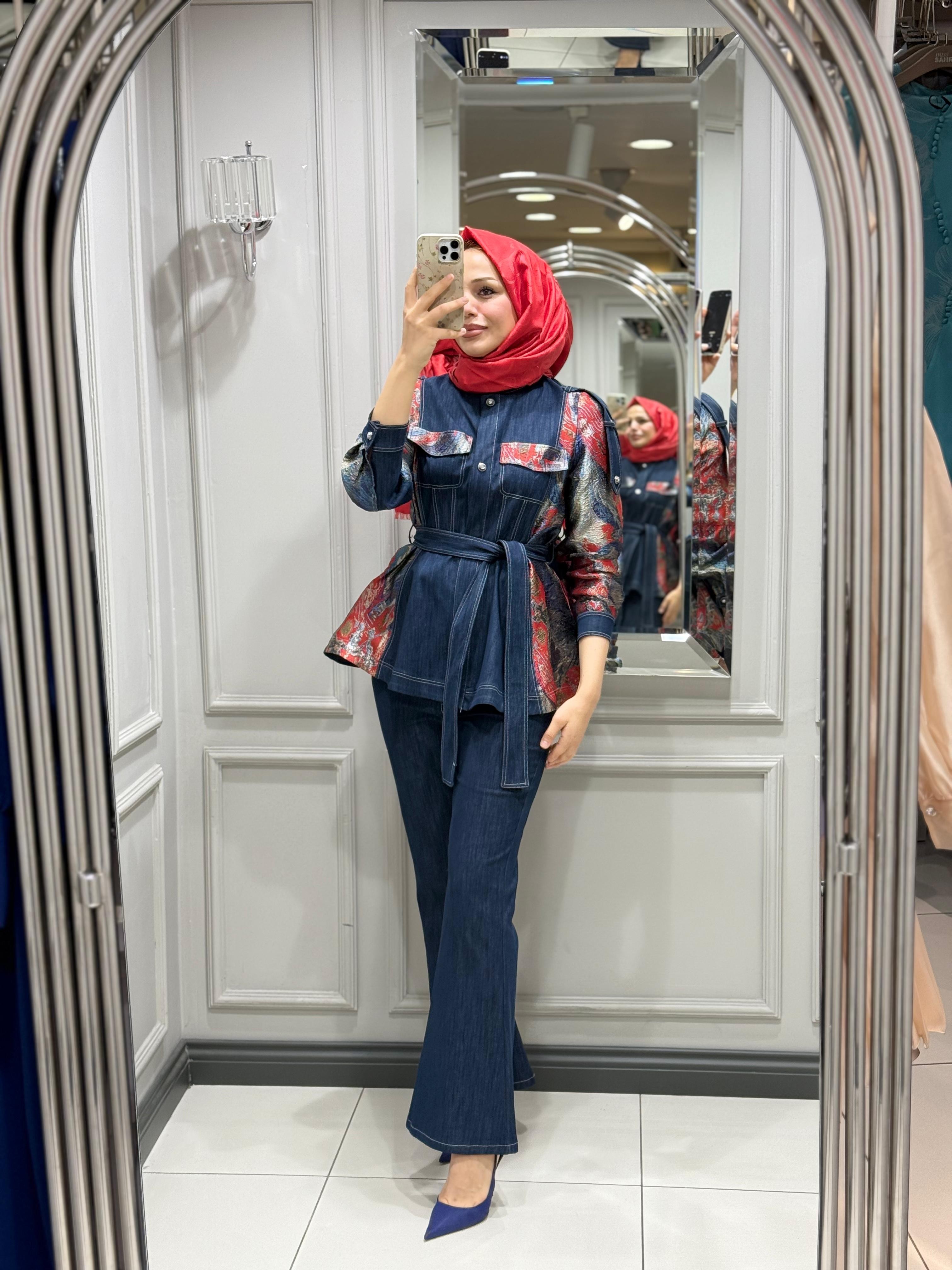 MY312 JAKARLI DENİM TAKIM - INDIGO