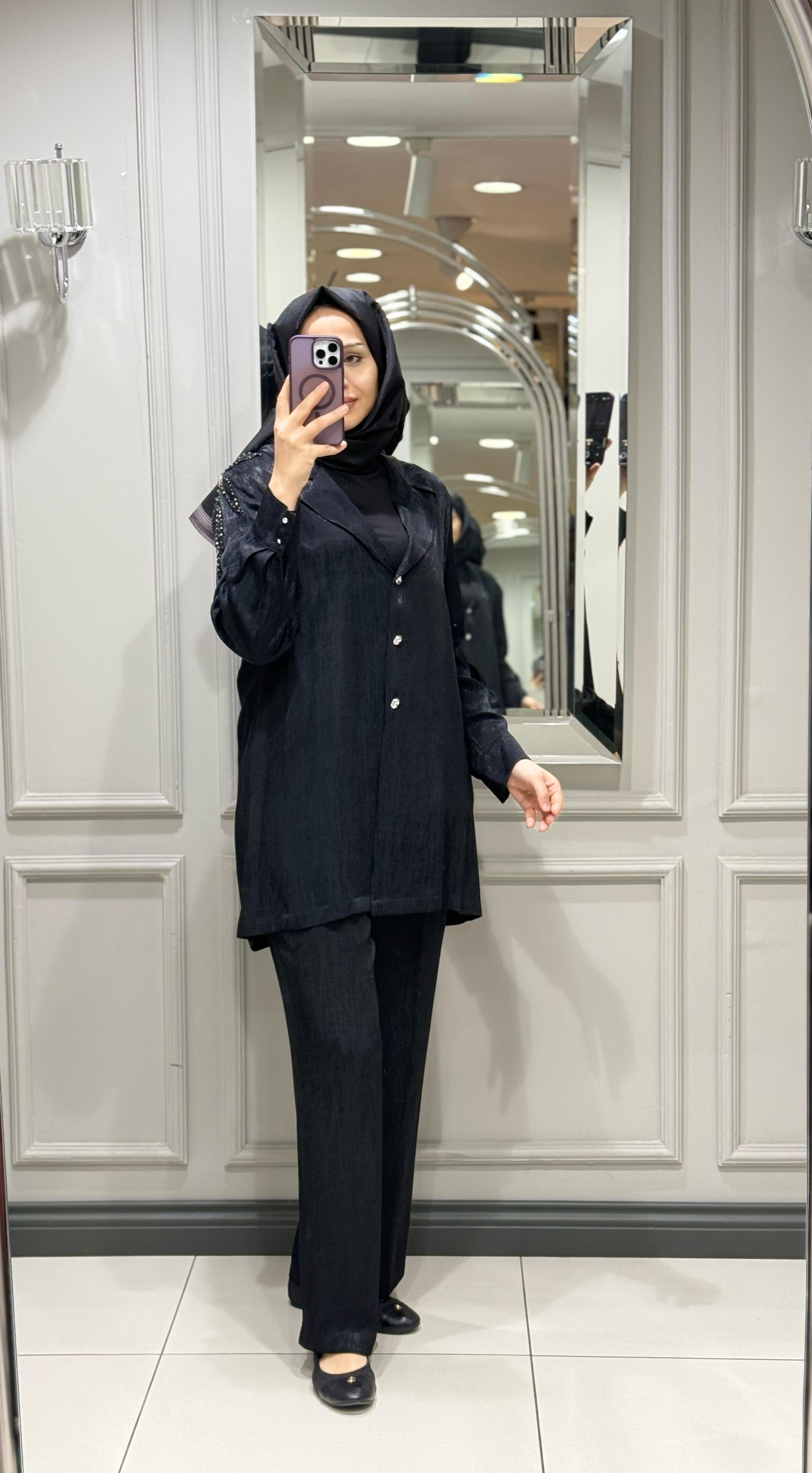 GALAXİ CEKET PANTOLON TAKIM SİYAH 