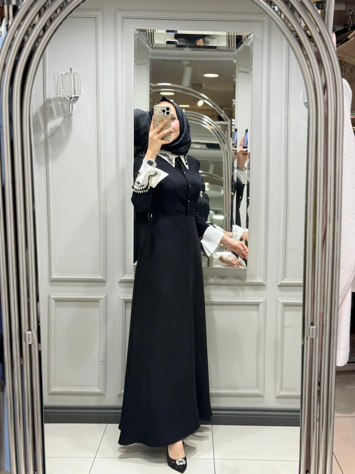 SENNA YUNA ELBİSE - SİYAH