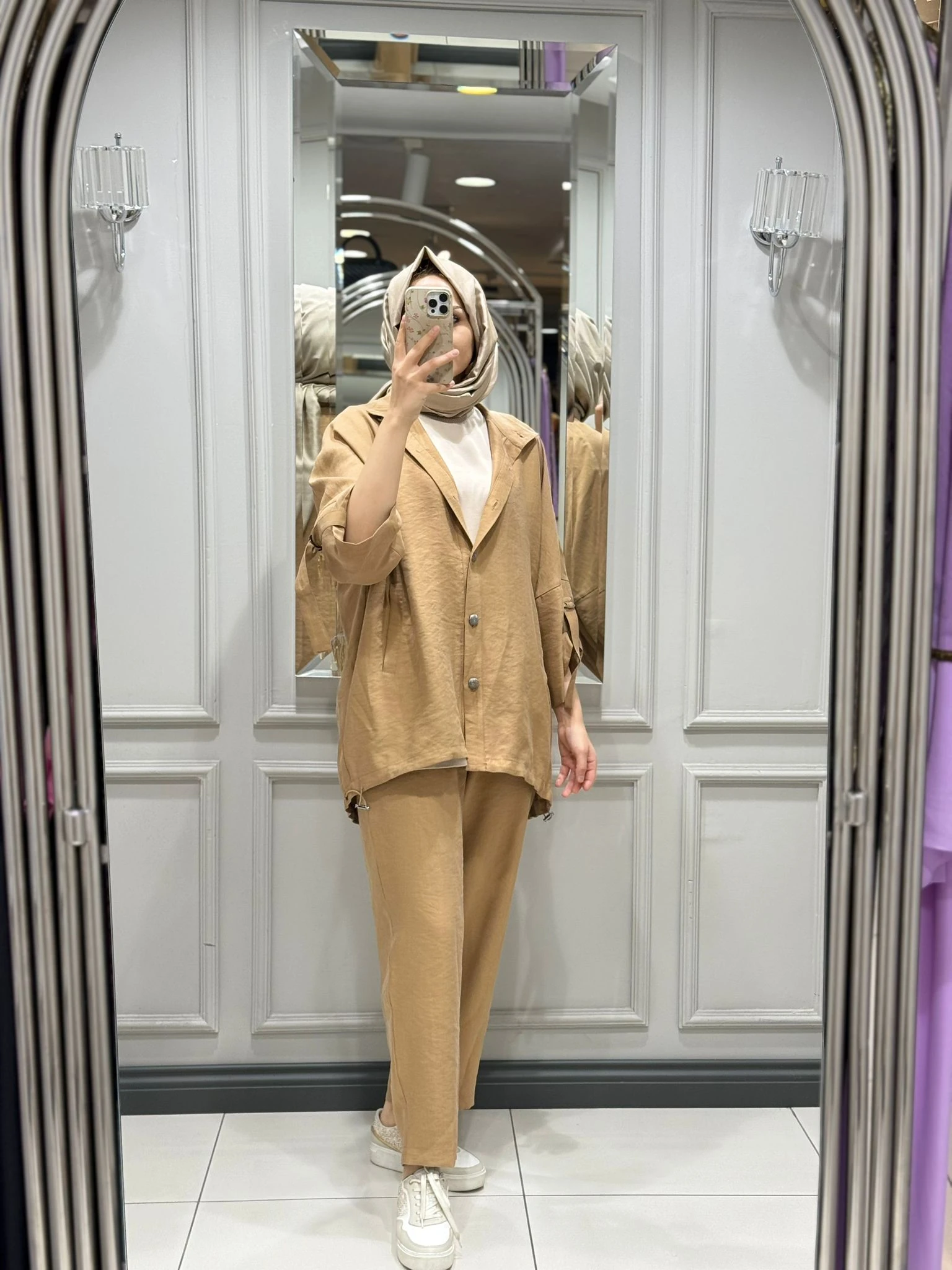 MY312 ÖNÜ DÜĞMELİ TAKIM - CAMEL