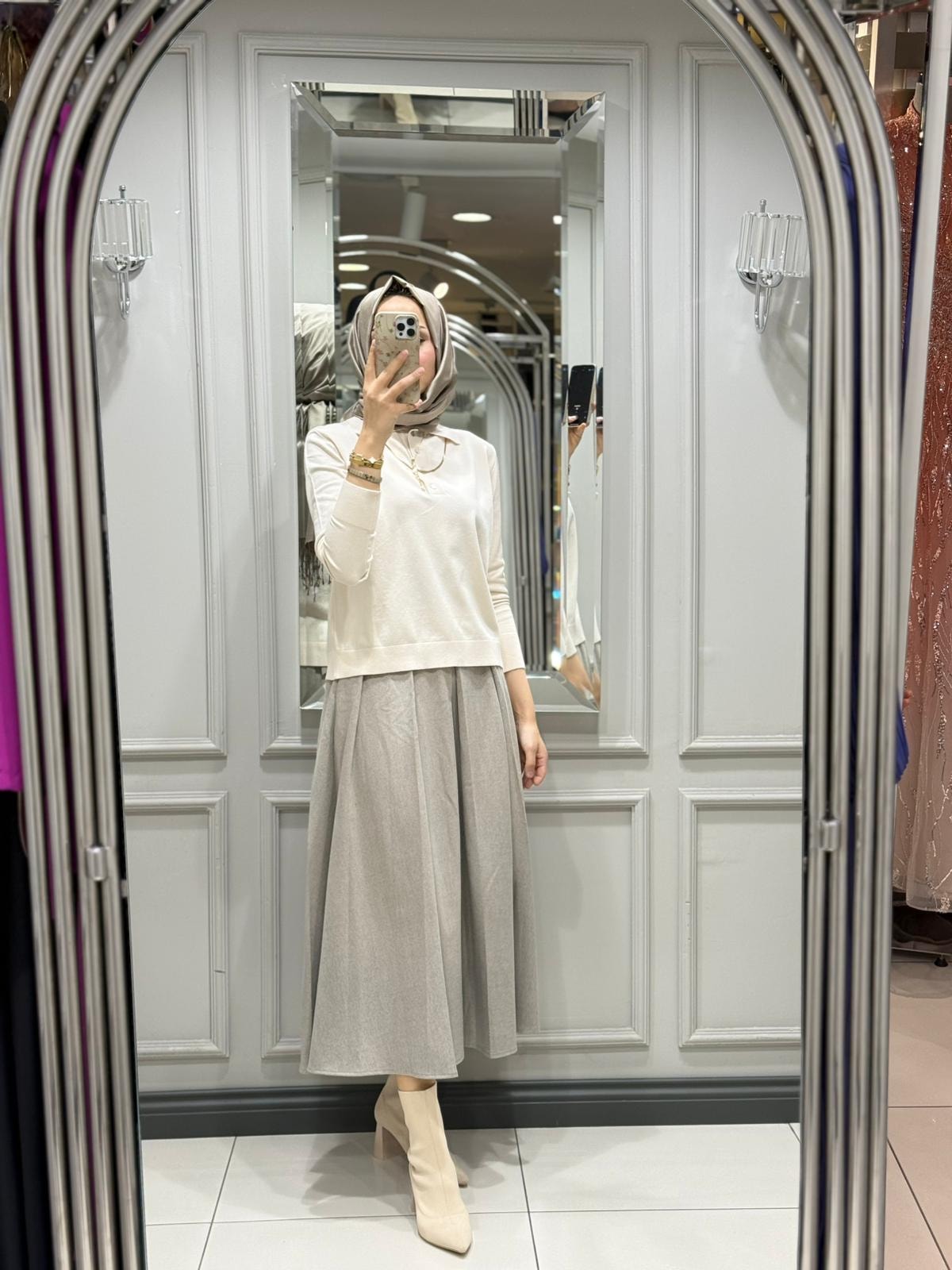 CLOCHE TRİKO BLUZ - EKRU