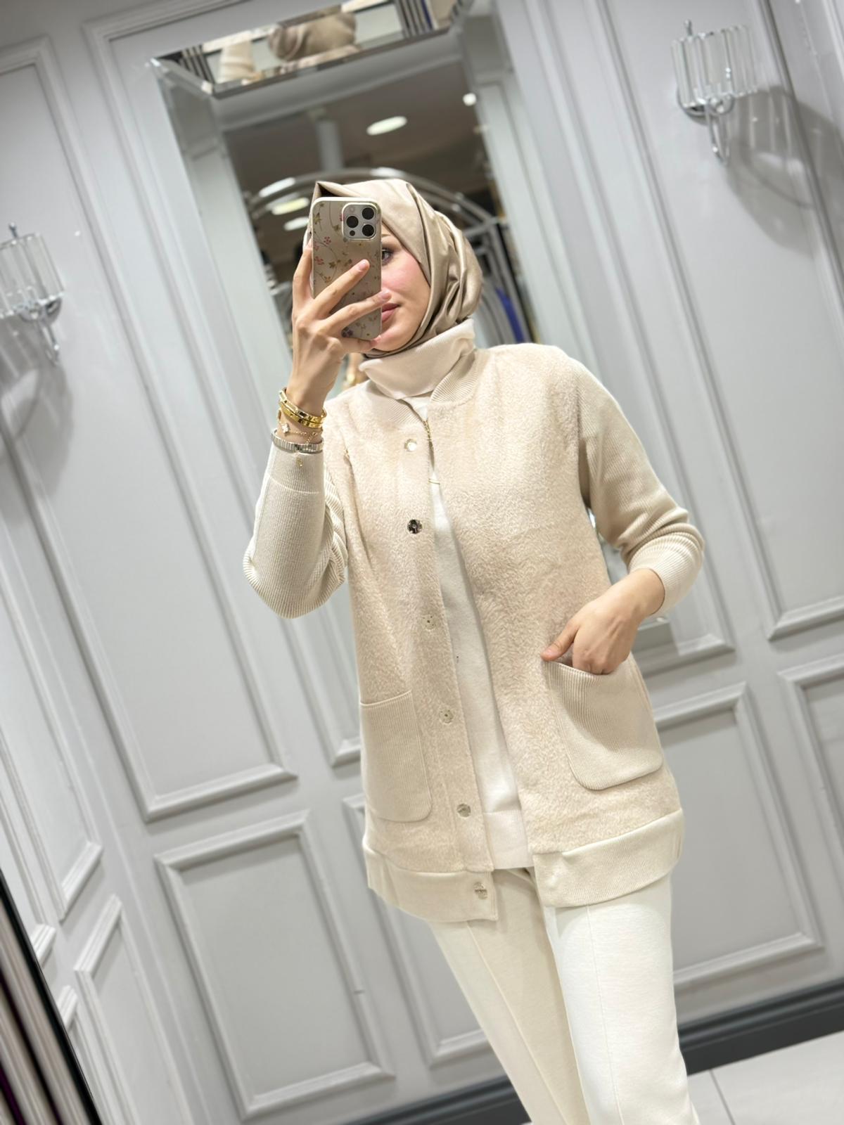 TIĞ TRİKO BOMBER YAKA HIRKA