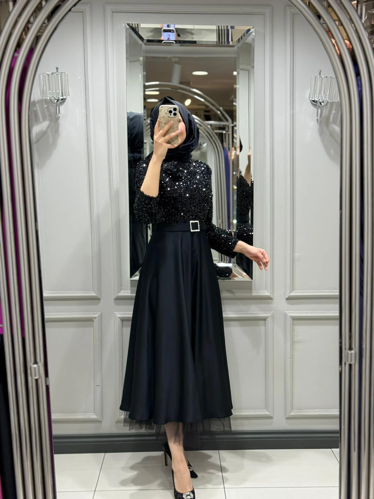 MATEX ABİYE ELBİSE - SİYAH